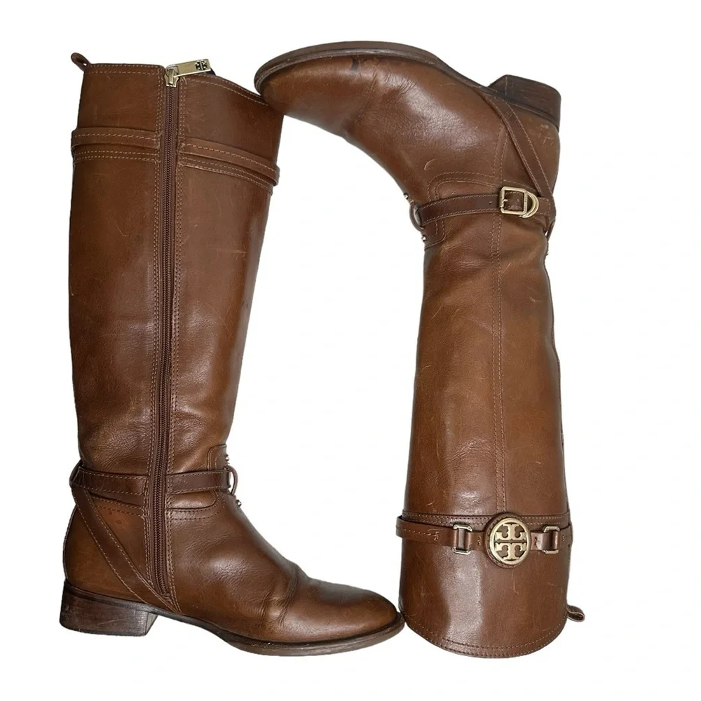 Tory burch riding boots 8 Brown